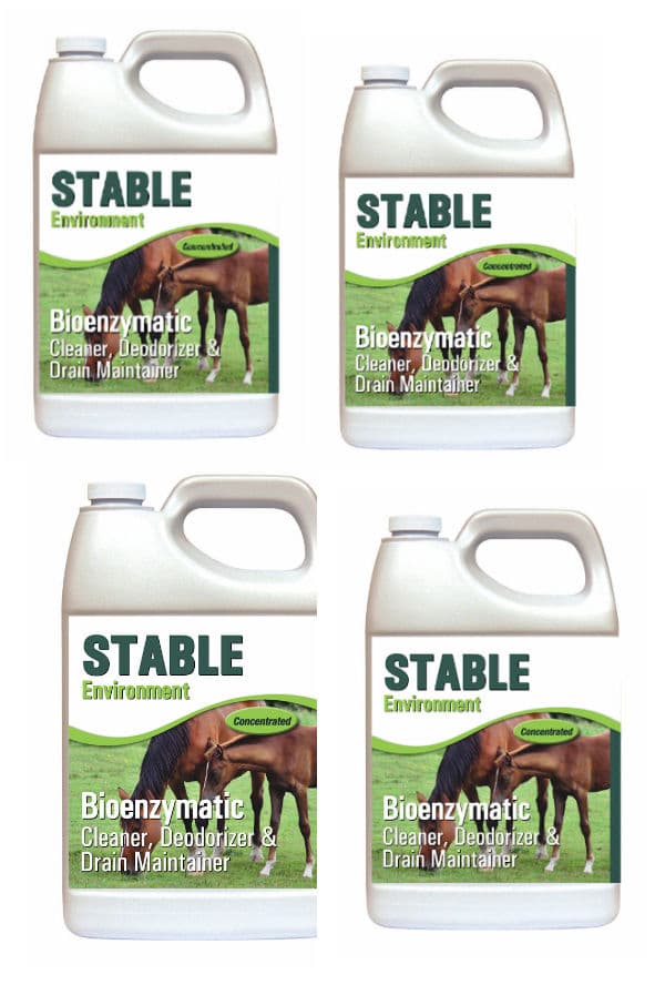 STABLE Environment Bioenzymatic Cleaner (4) 1 gallon EZ Store Bottles