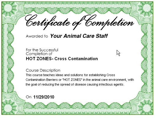 Online Training Certificate