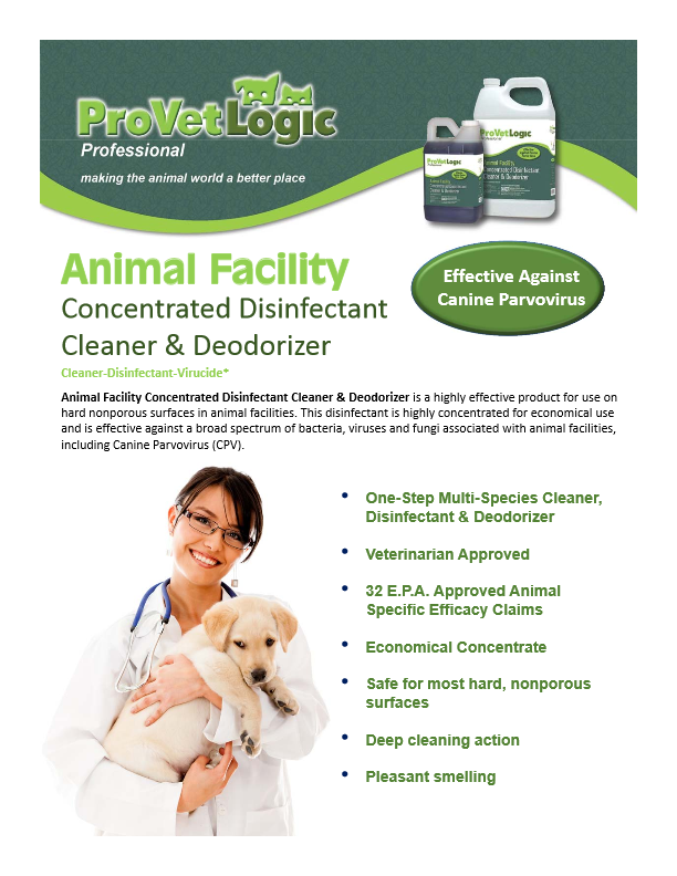 How to kill parvovirus with ProVetLogic Animal Facility