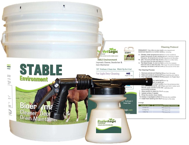 Stable Cleaner System, Barn & Coop Cleaning Kit –5 Gallons