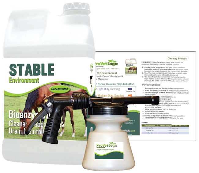 Stable Cleaner System, Barn & Coop Cleaning Kit –2.5 Gallon