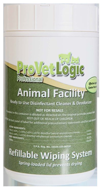 Animal Facility Refillable Wiping System