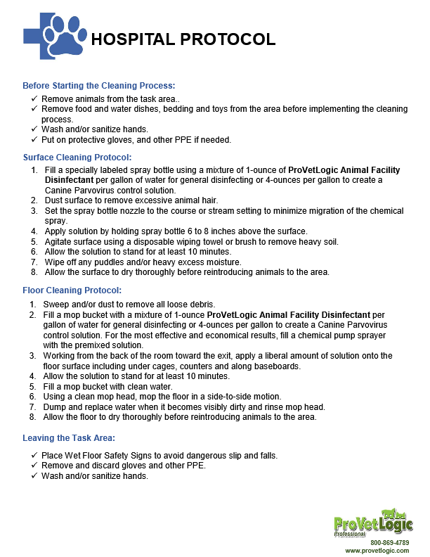 ProVetLogic Veterinary Hospital Protocol